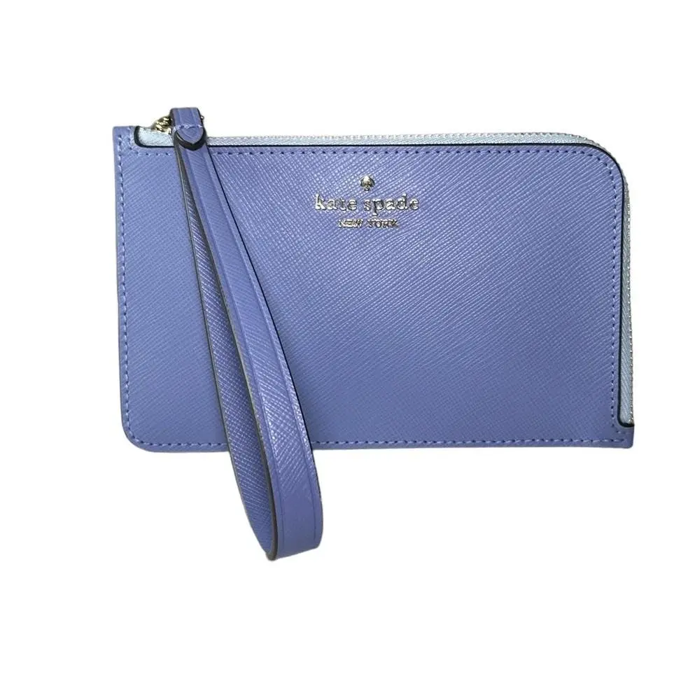 Kate Spade Lucy Mini L-zip Wristlet in Evening Blue Iris Multi