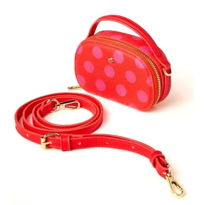 Kate Spade New York Target Mini Crossbody Bag Pink Red Polka Dot