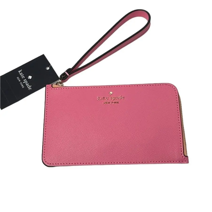 Kate Spade Lucy Small L-zip Wristlet Blossom Pink