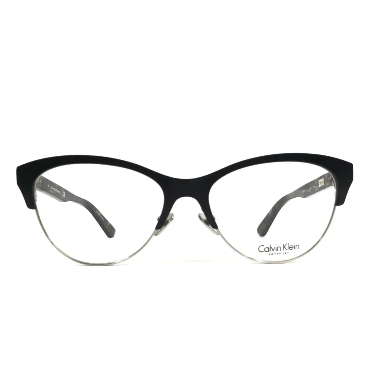 Eyeglasses Frames CK8020 001 Shiny Black Tortoise Cat Eye 52-16-135 by Calvin Klein