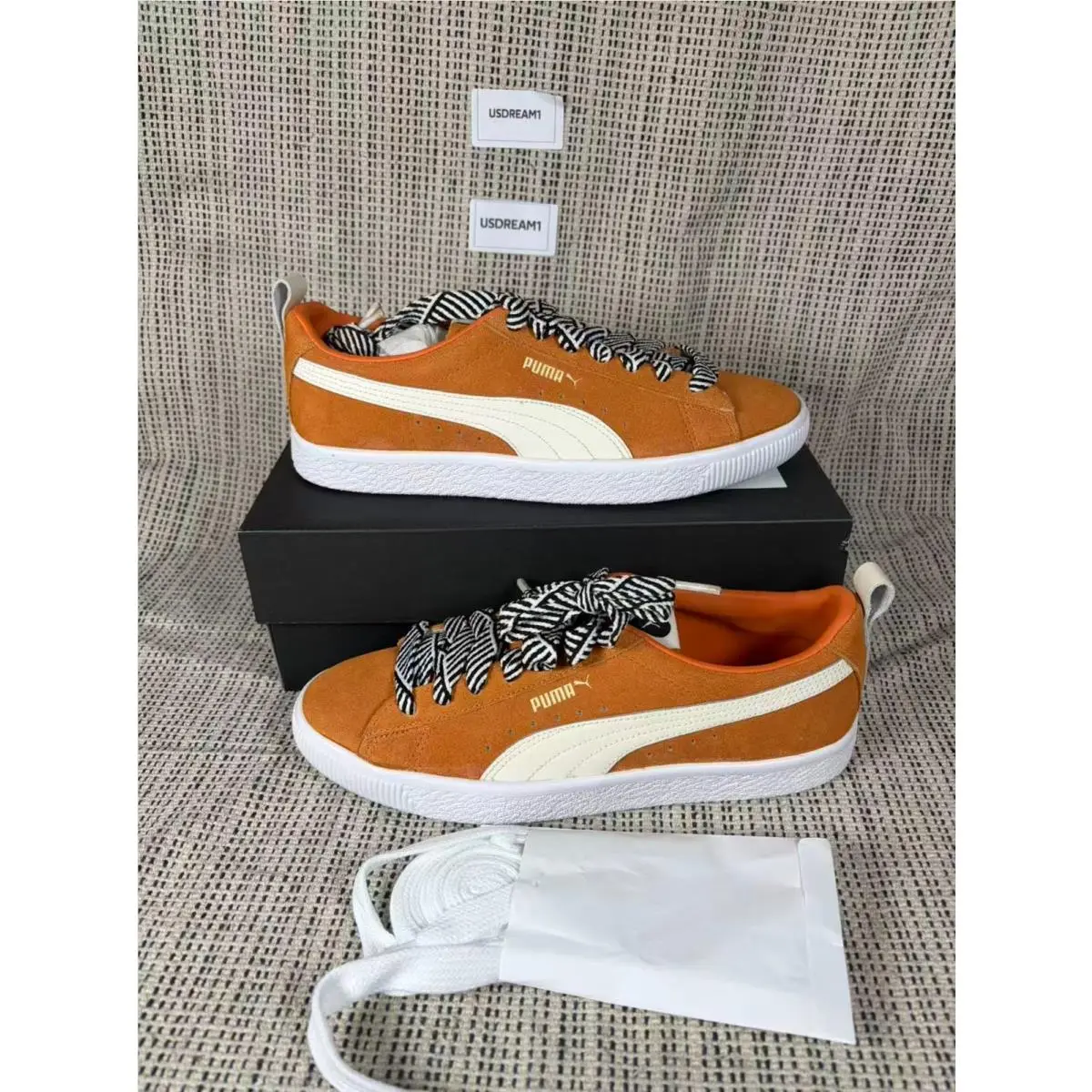 -ami x Suede Vintage `jaffa Orange` Men`s Shoes 386674-01 by Puma