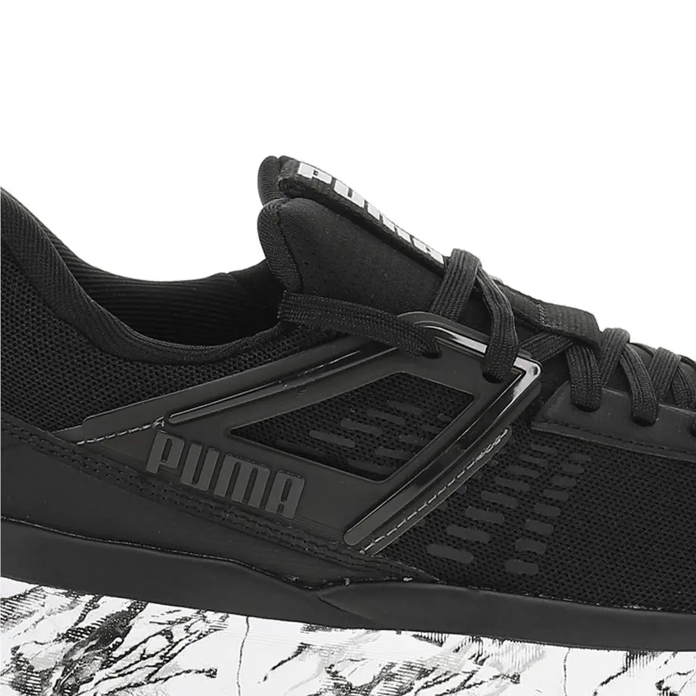 Puma shoes - PUMA Outpace Marble Lace Up - 40664001 - Black 12