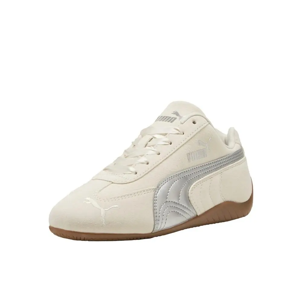 Puma shoes - PUMA Speedcat Metallic Lace Up  Youth - 40411301 - Off White, Silver 0
