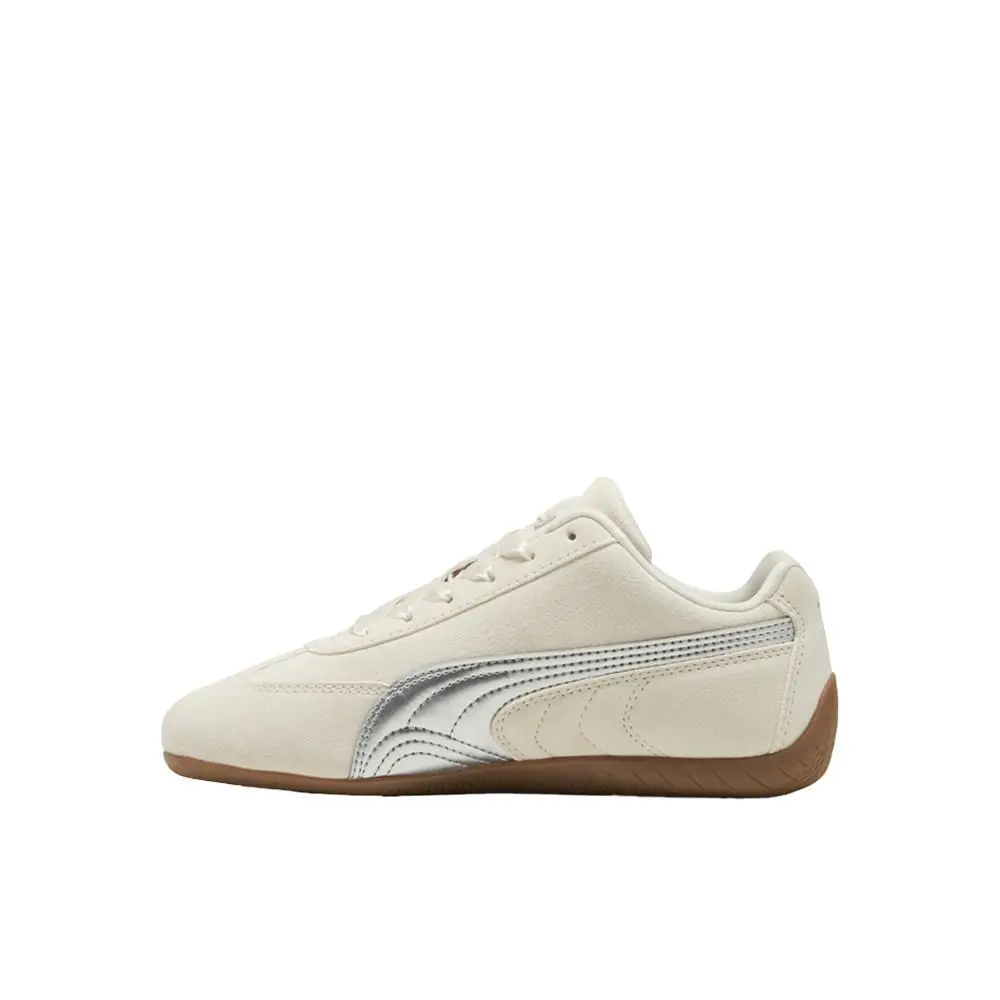 Puma shoes - PUMA Speedcat Metallic Lace Up  Youth - 40411301 - Off White, Silver 7
