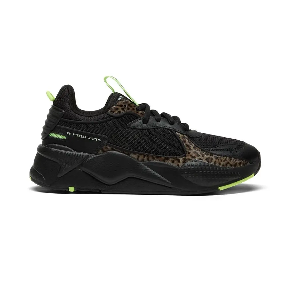 Puma Rsx Animal Print Lace Up Womens Black Sneakers Casual Shoes 40170101