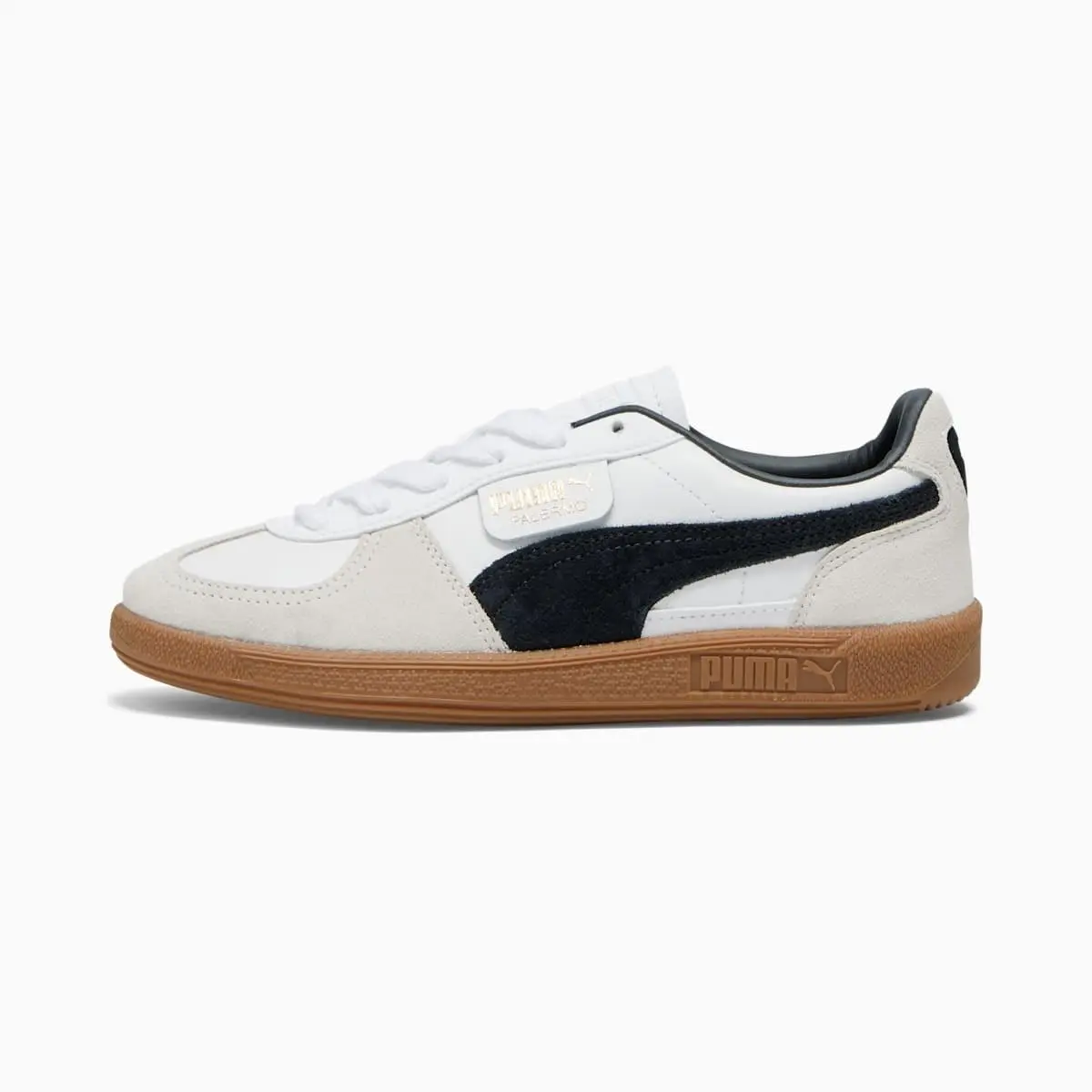 Puma Womens Palermo Lace Up Sneakers Shoes White White/vapor Gray/gum