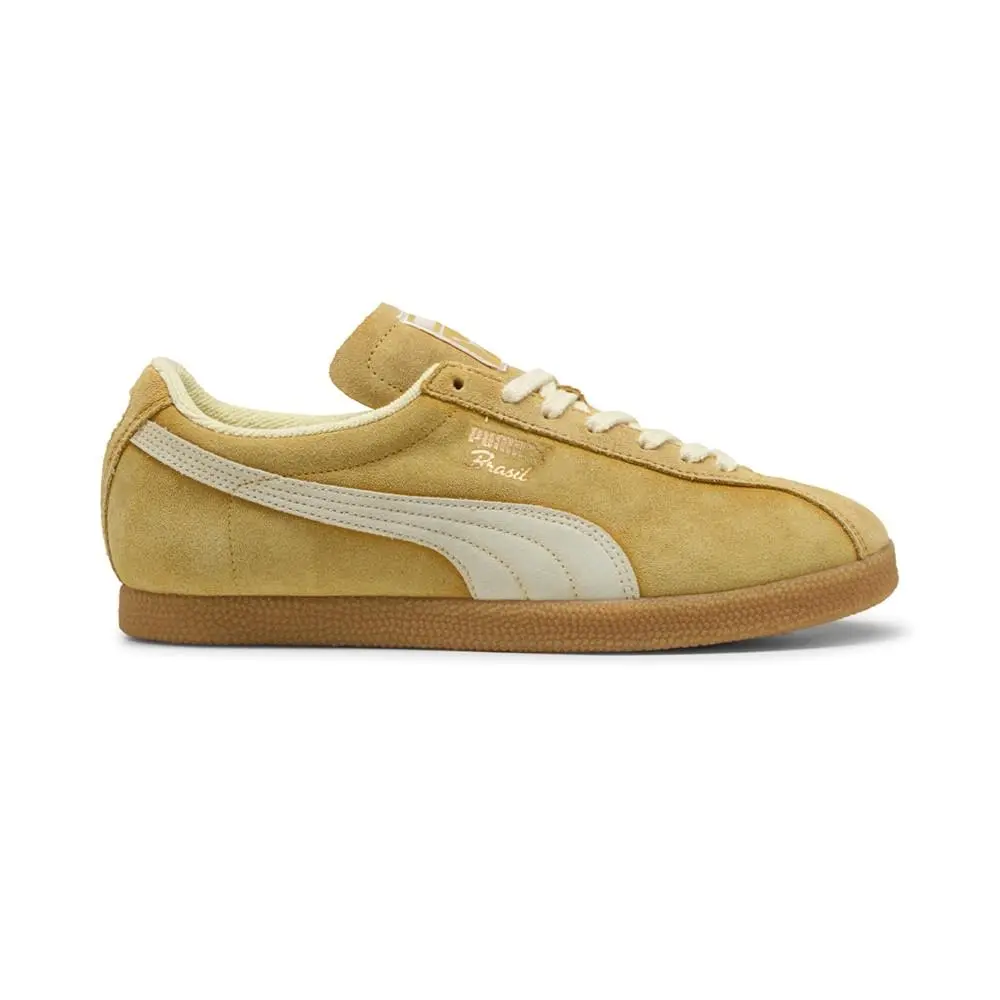 Puma Brasil The Neverworn Lace Up Mens Yellow Sneakers Casual Shoes 40164301