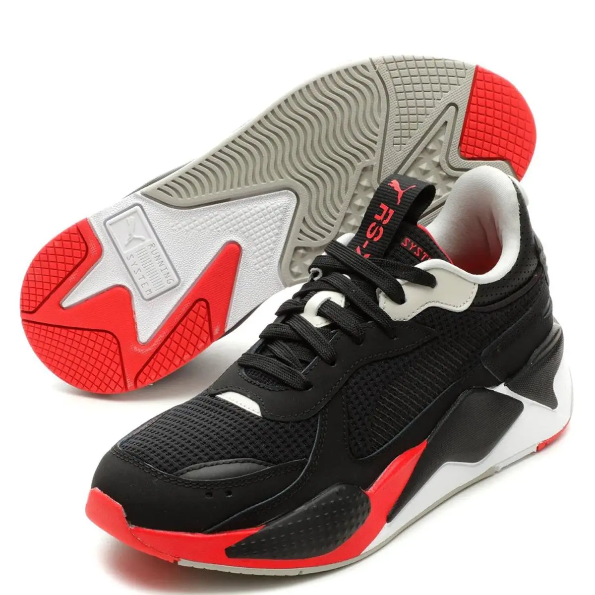 Rs-x Road 38688501 Black Red Men`s Running Casual Shoes by Puma