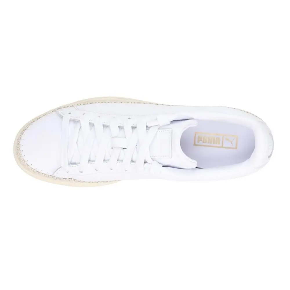 Puma shoes - PUMA Basket Trim Seaside Drills Lace Up - 40085401 - White 2