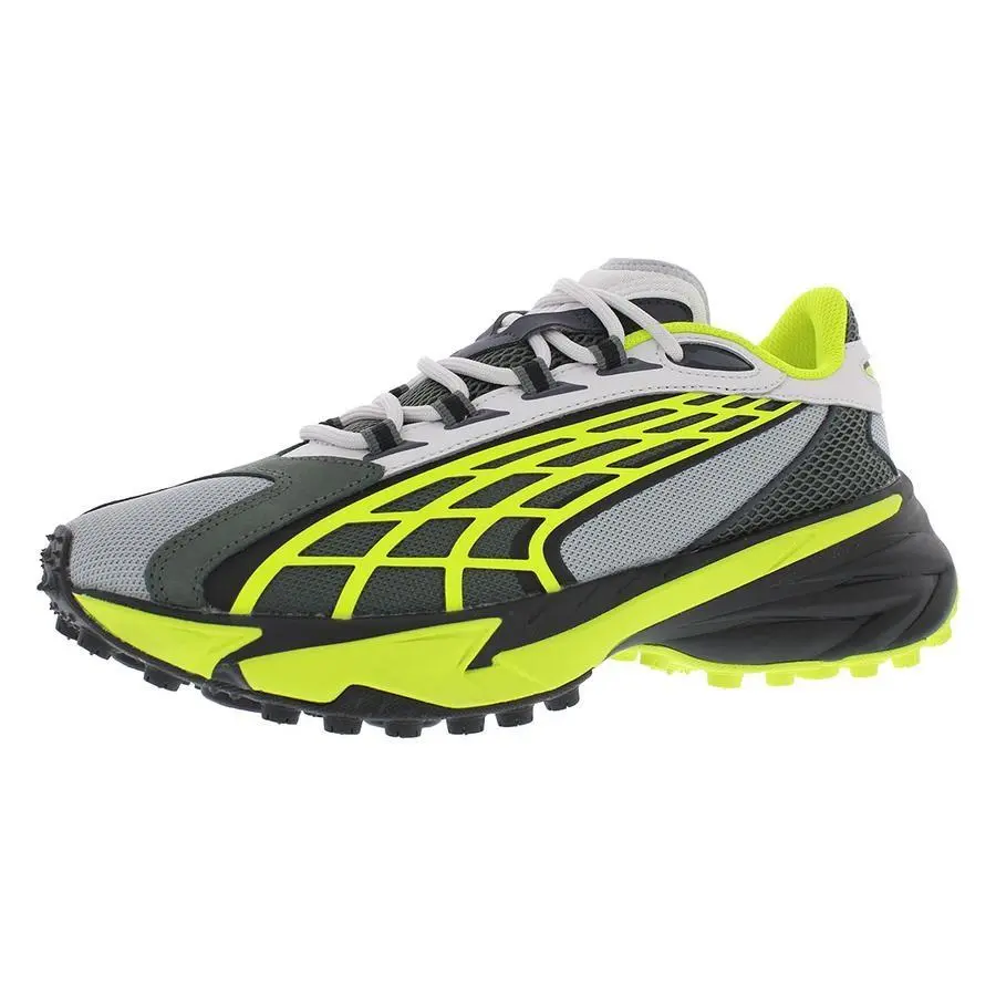 Puma shoes - Feather Grey/Electric Lime/Puma Black, Main: Grey 2