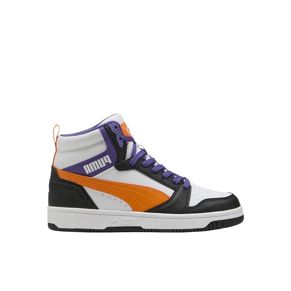 Rebound V6 Mid High Top Youth Boys White Sneakers Casual Shoes 39383134 by Puma