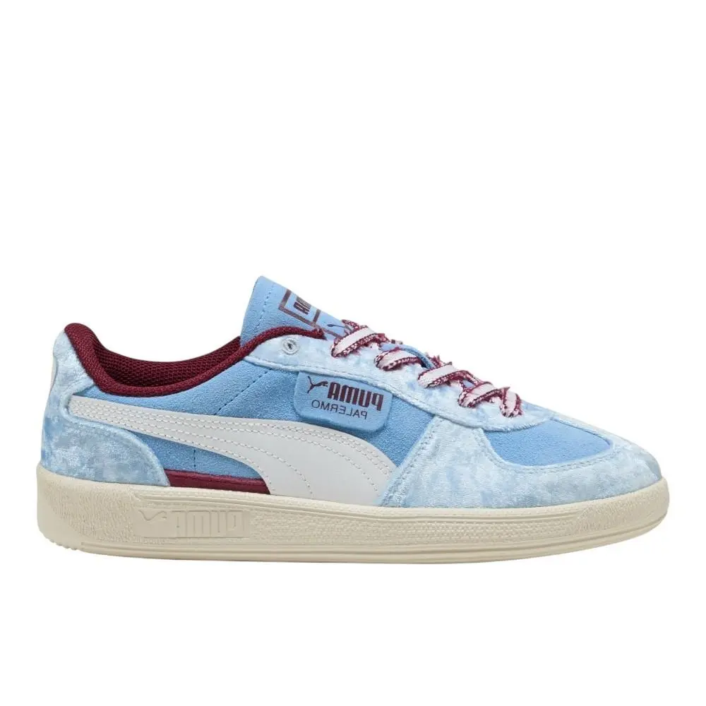 Puma Palermo Cherry Blues Lace Up Womens Blue Sneakers Casual Shoes 40574601