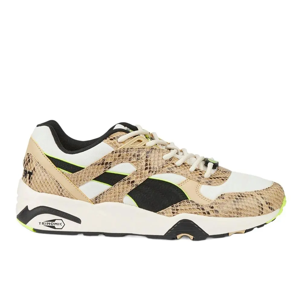 Puma R698 Snake Lace Up Mens White Sneakers Casual Shoes 38585601