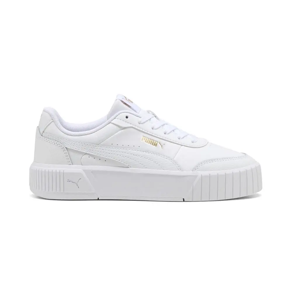 Puma Carina Mia Lace Up Womens White Sneakers Casual Shoes 40263706