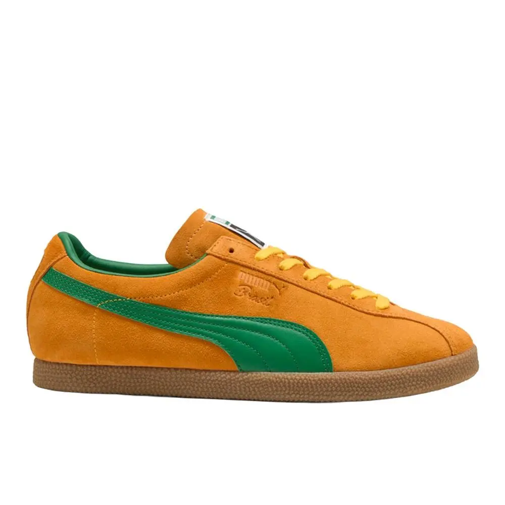 Puma Brasil Lace Up Mens Orange Sneakers Casual Shoes 40104803
