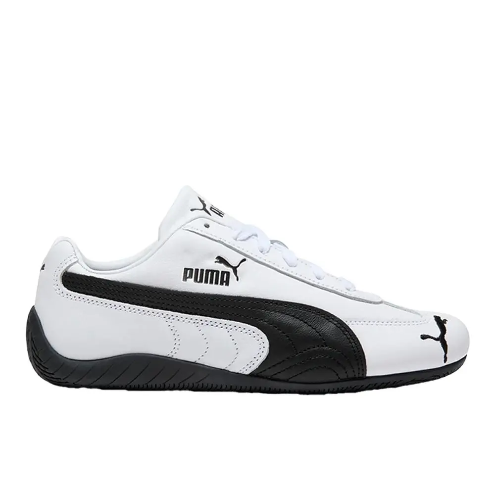 Puma Speedcat Leather Lace Up Womens White Sneakers Casual Shoes 40357402