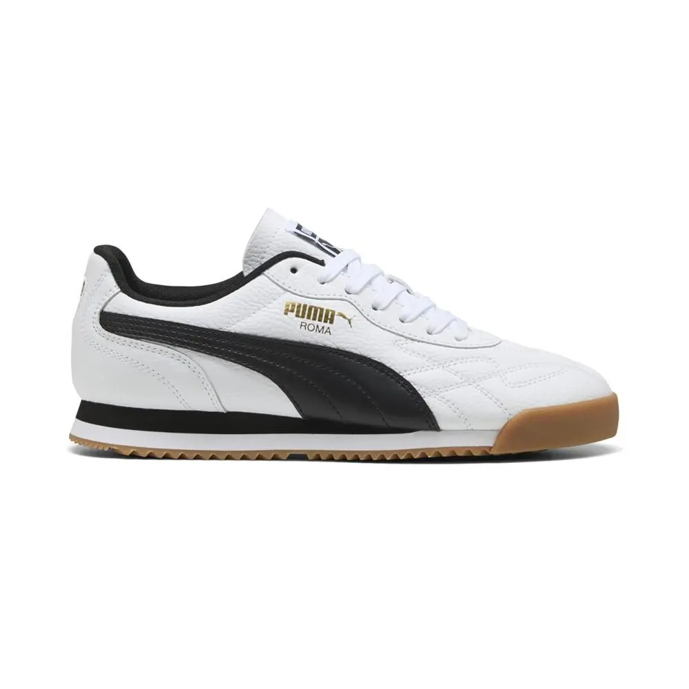 Roma Anniversario Lace Up Mens White Sneakers Casual Shoes 39772001 by Puma