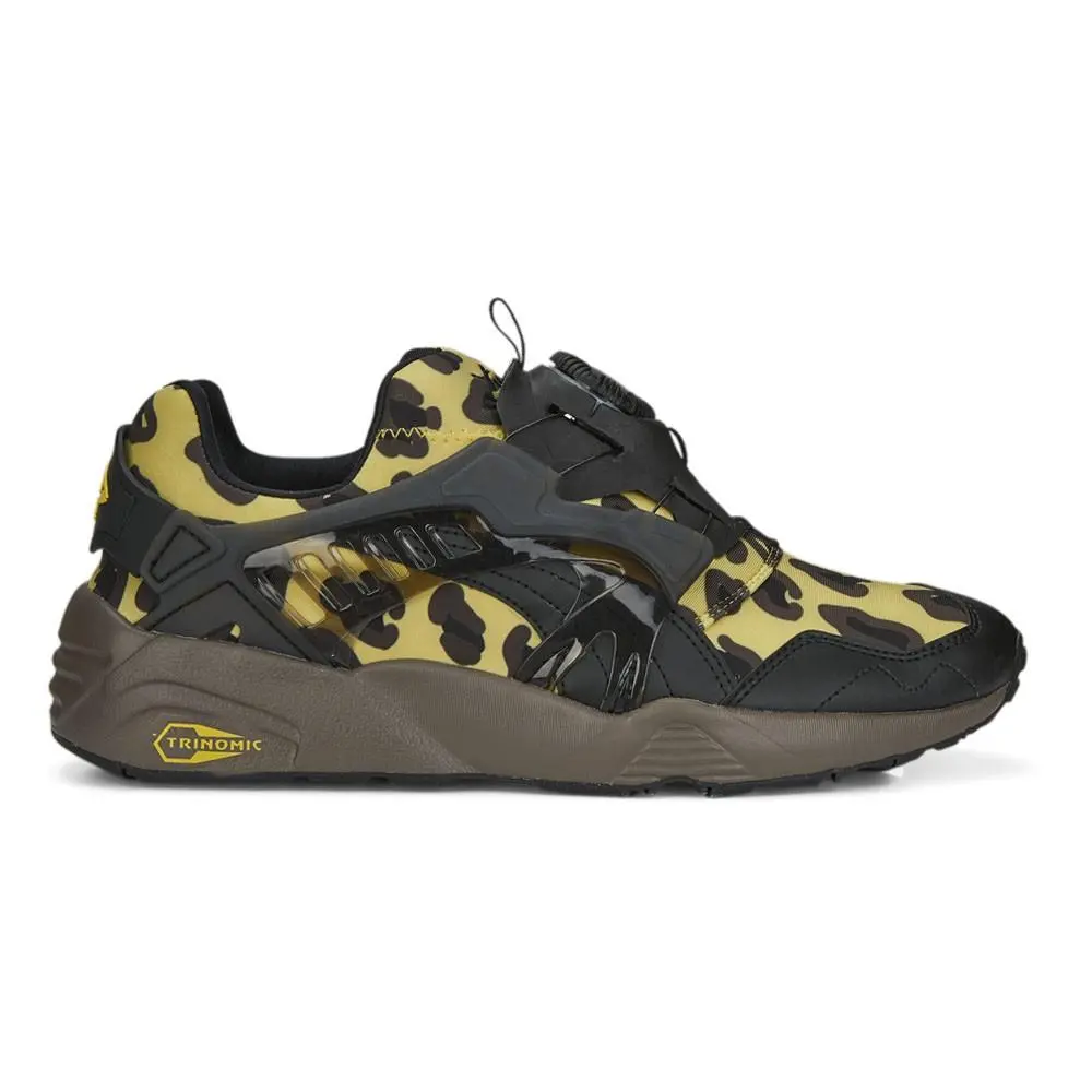 Puma Disc Blaze Leopardcheetah Slip On Womens Black Brown Sneakers Casual Shoe