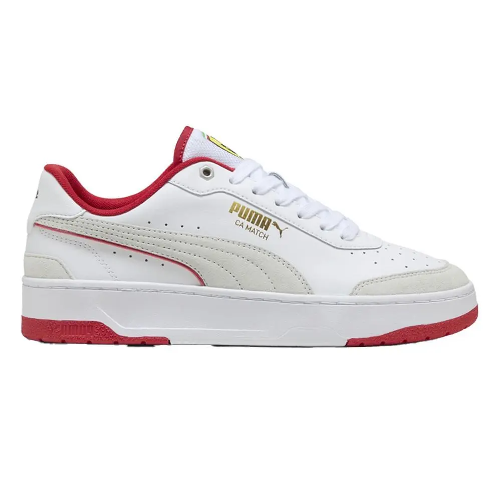 Puma Scuderia Ferrari Ca Match Lace Up Mens White Sneakers Casual Shoes 3086210