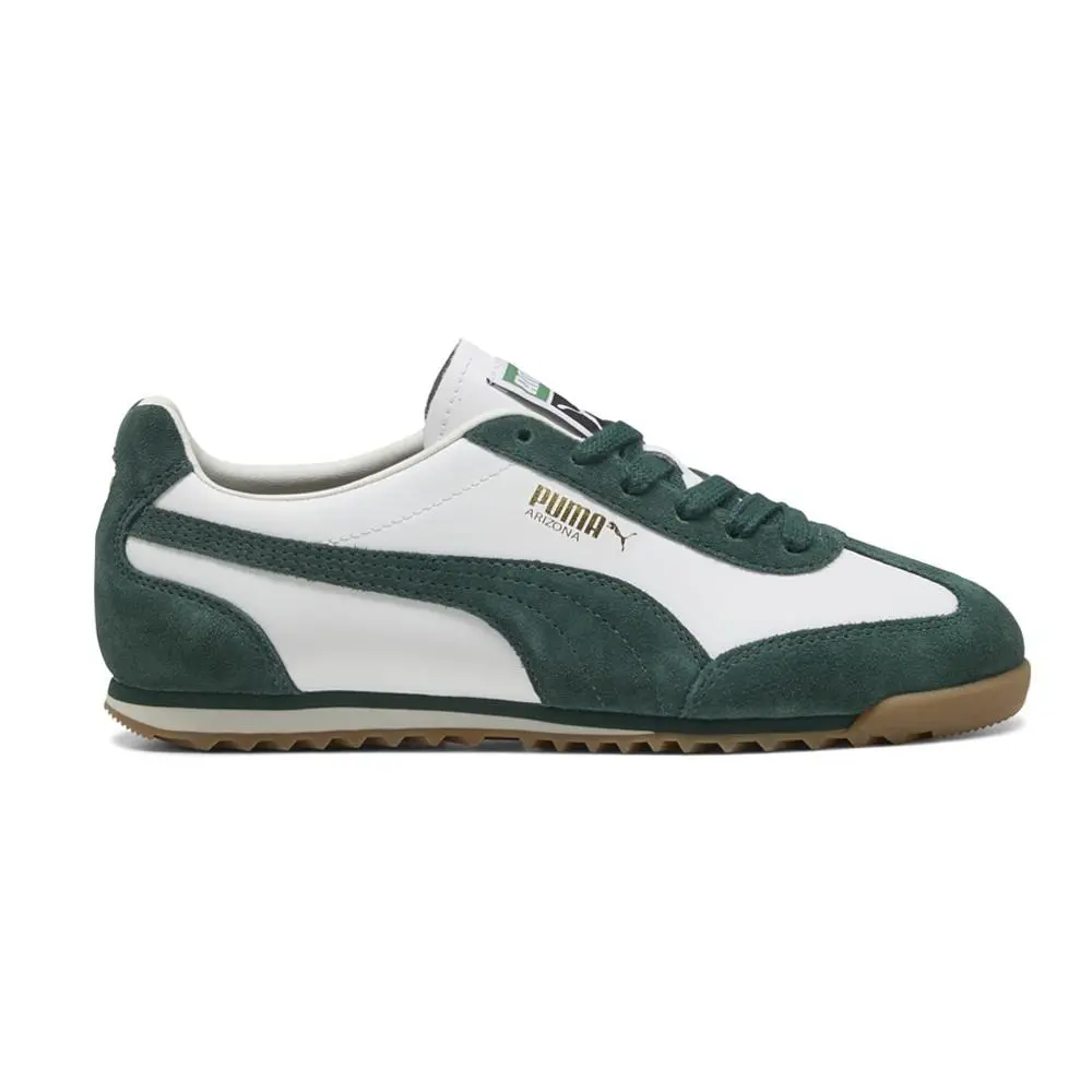 Puma Arizona Retro Lace Up Mens Green White Sneakers Casual Shoes 40235304