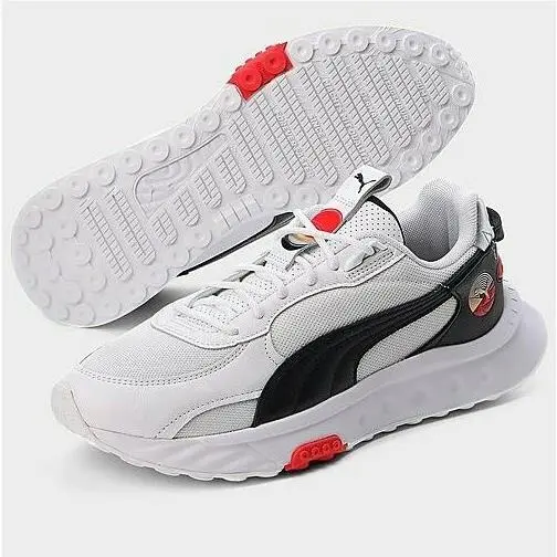 Wild Rider AS White Black Red Men Unisex Casual Lifestyle Shoes 382552-01 by Puma