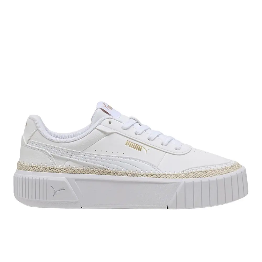Puma Carina Mia Espadrille Lace Up Womens White Sneakers Casual Shoes 40814201