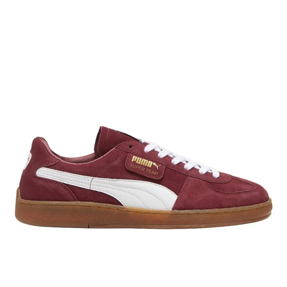 Puma Super Team Suede Lace Up Mens Red Sneakers Casual Shoes 39751403