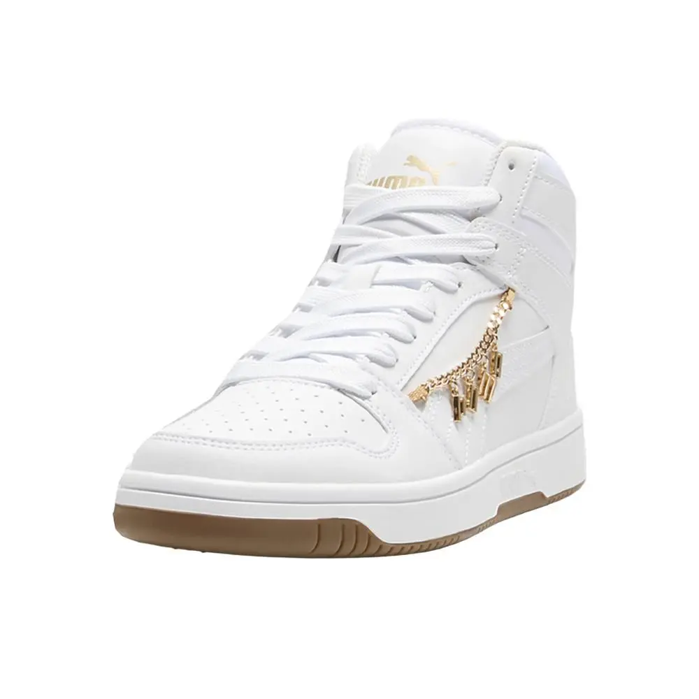 Puma shoes - PUMA Rebound Layup Sl Shine Bright High Top  Youth - 39916501 - White (UPC: 197672055930) 0