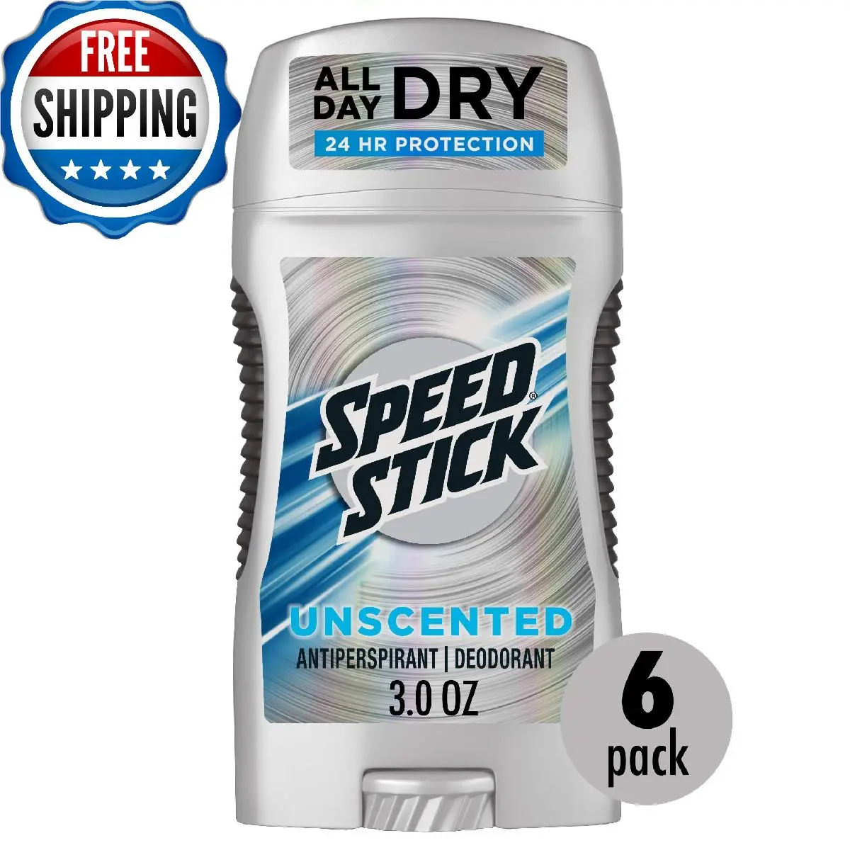 Speed Stick Power Men`s Unscented Antiperspirant Deodorant 3oz 6-Pack