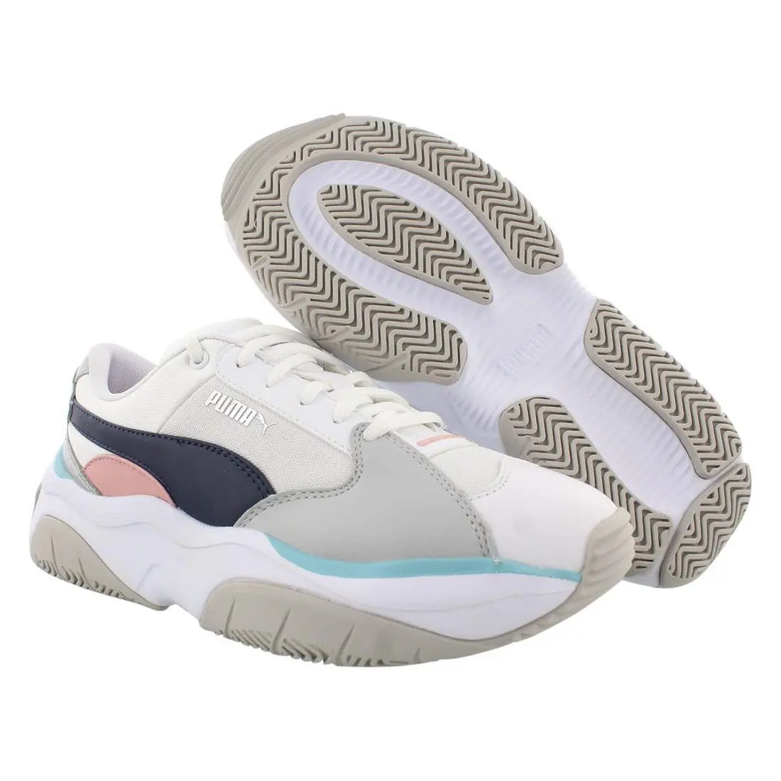 Storm.y Metallic Womens Shoes Size 10 Color: White/blue/pink by Puma