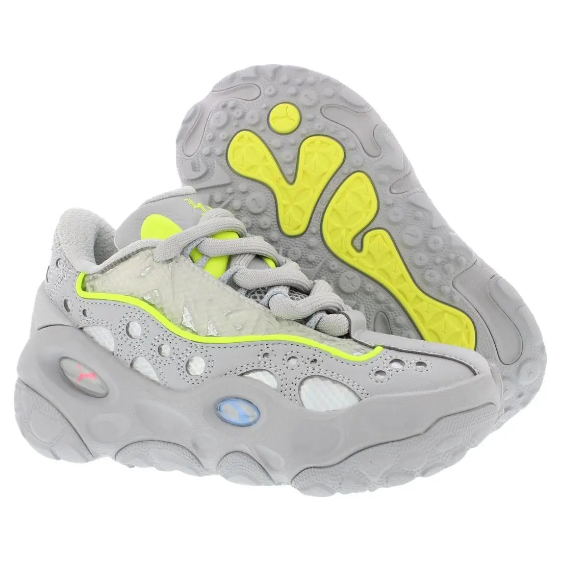 La France Rnr GS Boys Shoes Size 5 Color: Flat Light Gray/sunset Glow by Puma