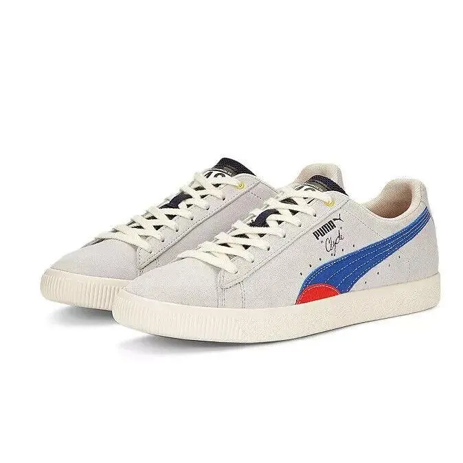 D1670 Mens Grey/multi Suede Clyde Tm Lace Up Sneakers Size EU 47 US 13 by Puma
