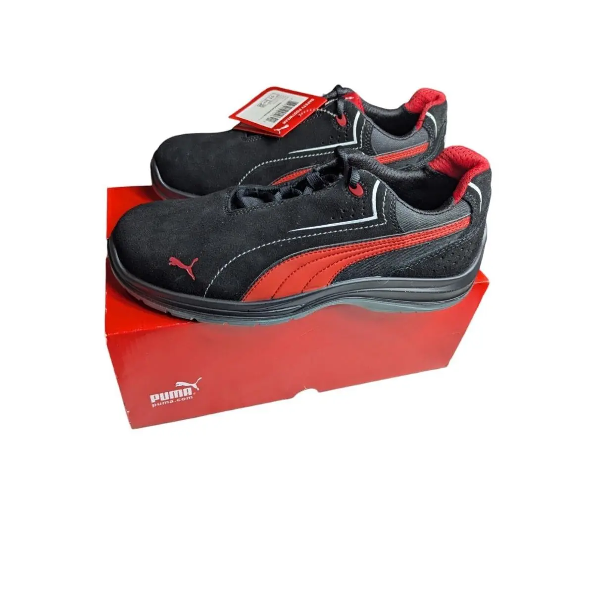 Safety Mens Size 11 Touring Black Suede Low Slip Resistant Work Shoes by Puma