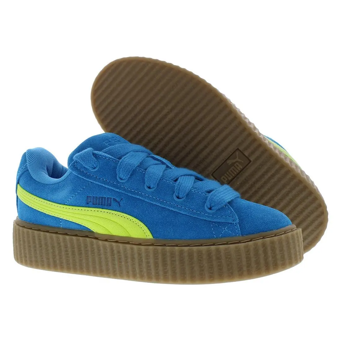 Puma Creeper Phatty Suede Womens Shoes Size 6 Color: Speed Blue/lime Pow/gum
