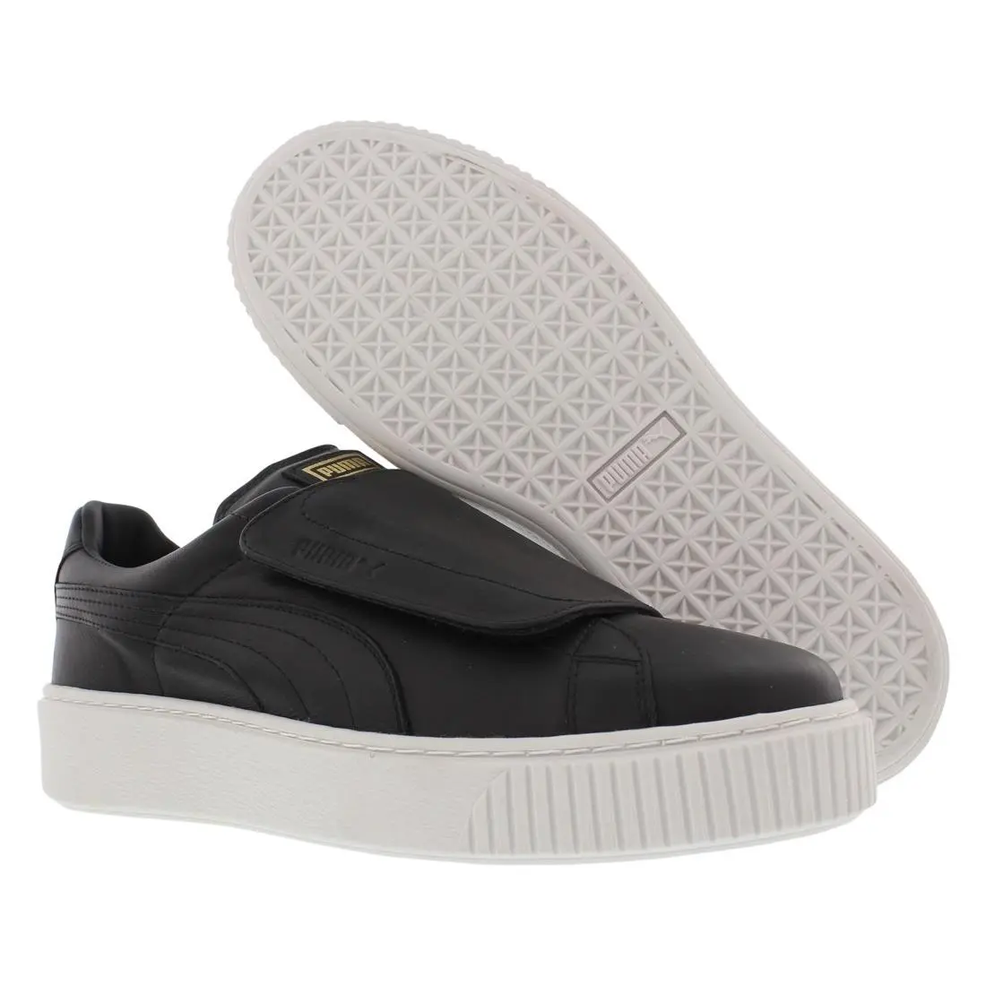 Basket Platform Strap Women`s Shoes Size 9 Color:  Black/puma White by Puma
