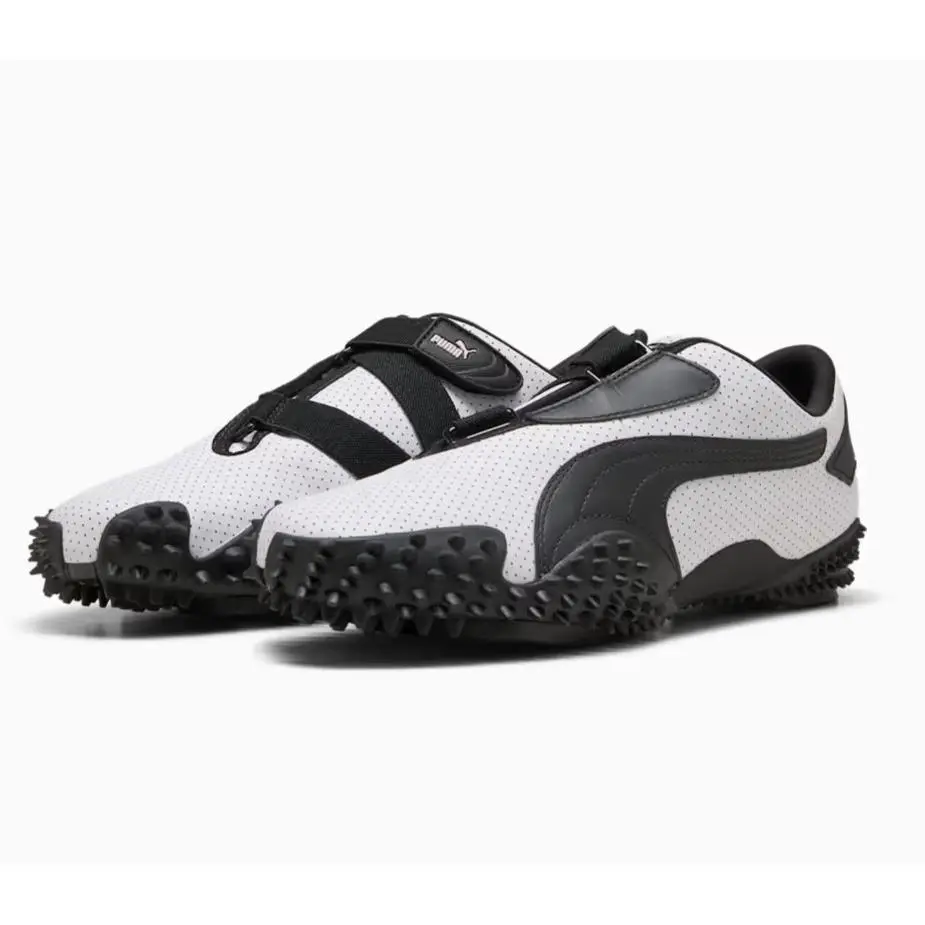 Mens Size 9- Puma Mostro Perforated Leather Pack White Black Shoes Sneakers