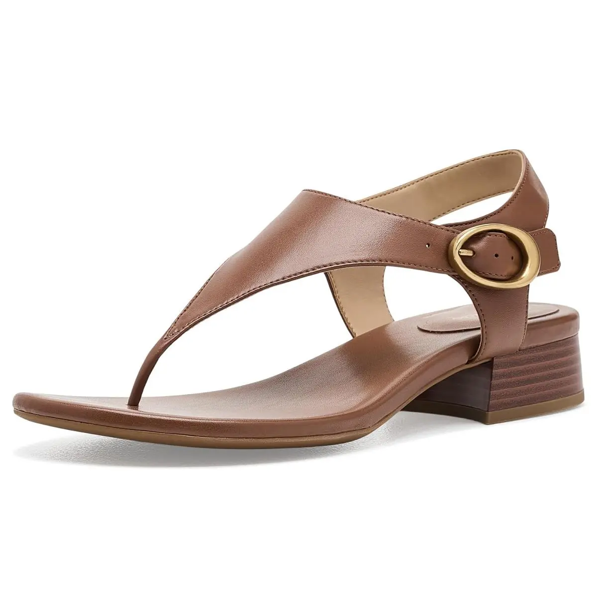 Woman`s Sandals Michael  Kya Flex Flat Thong Luggage by Michael Kors