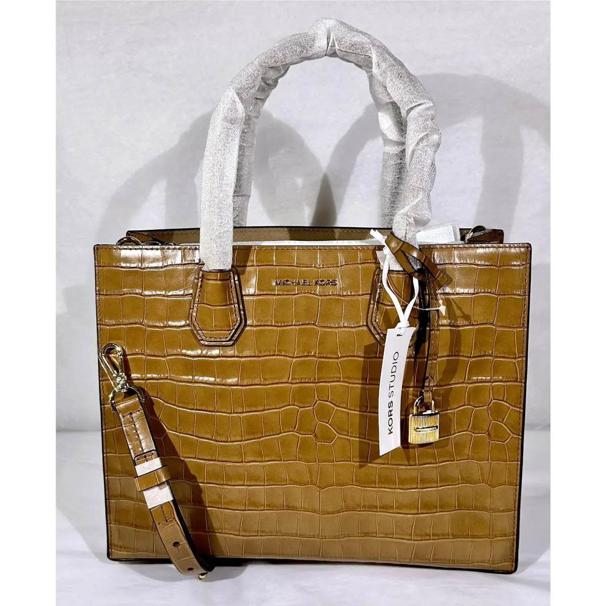 Mercer Crocodile-embossed Convertible Tote by Michael Kors