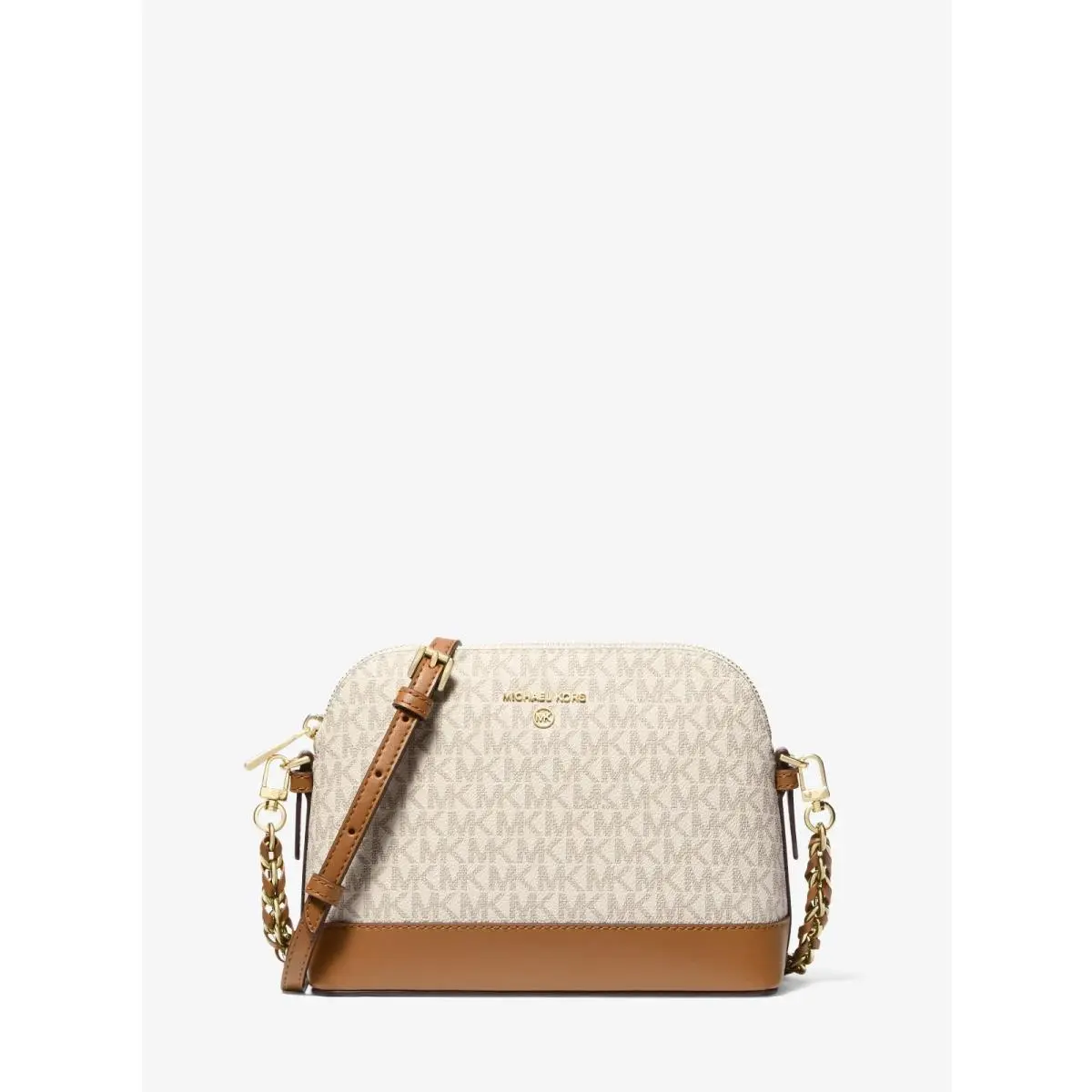 Dome Crossbody Bag Women`s OS Vanilla Acorn Leather Handbag GBO3419 by Michael Kors
