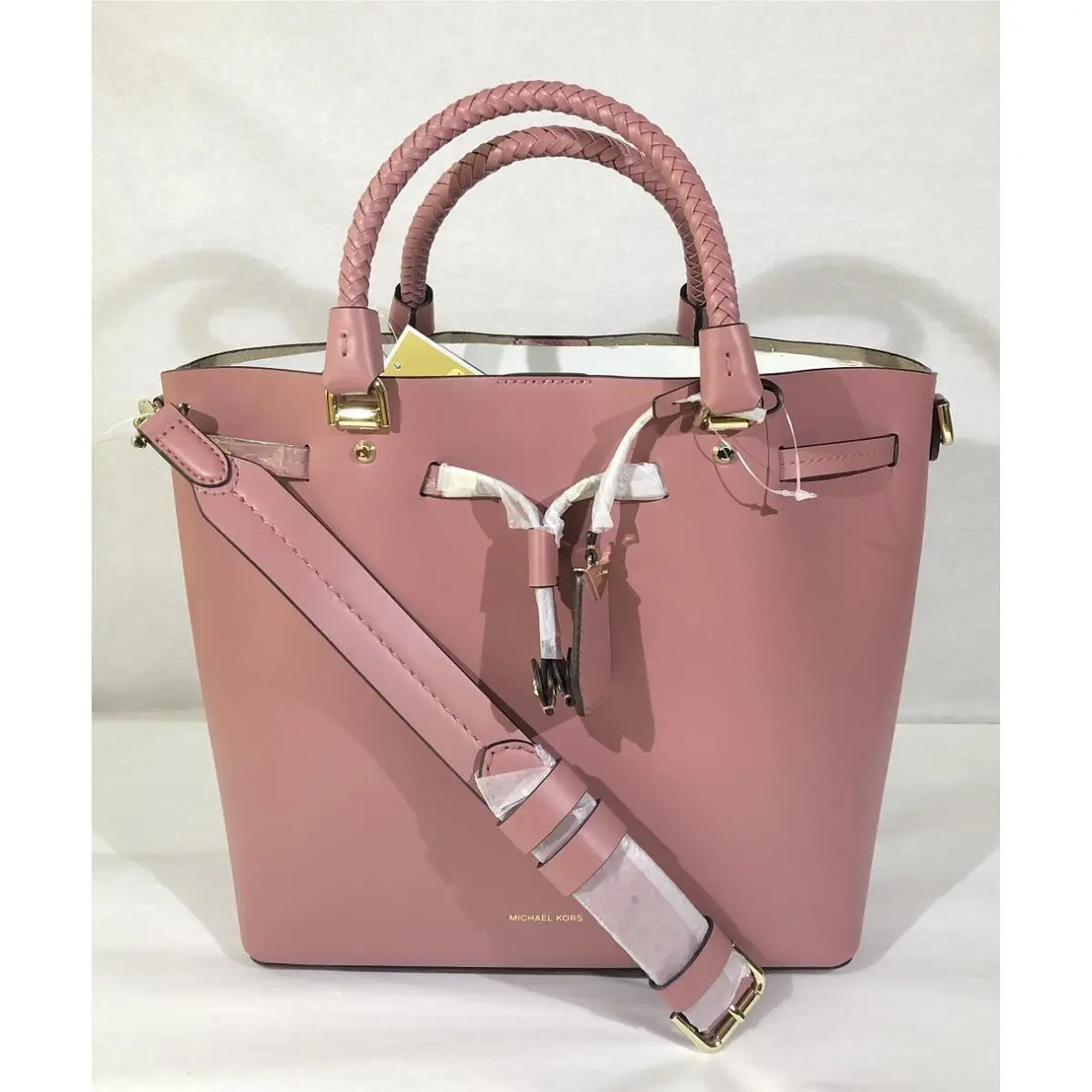 Blakely Medium Leather Bucket Bag by Michael Kors