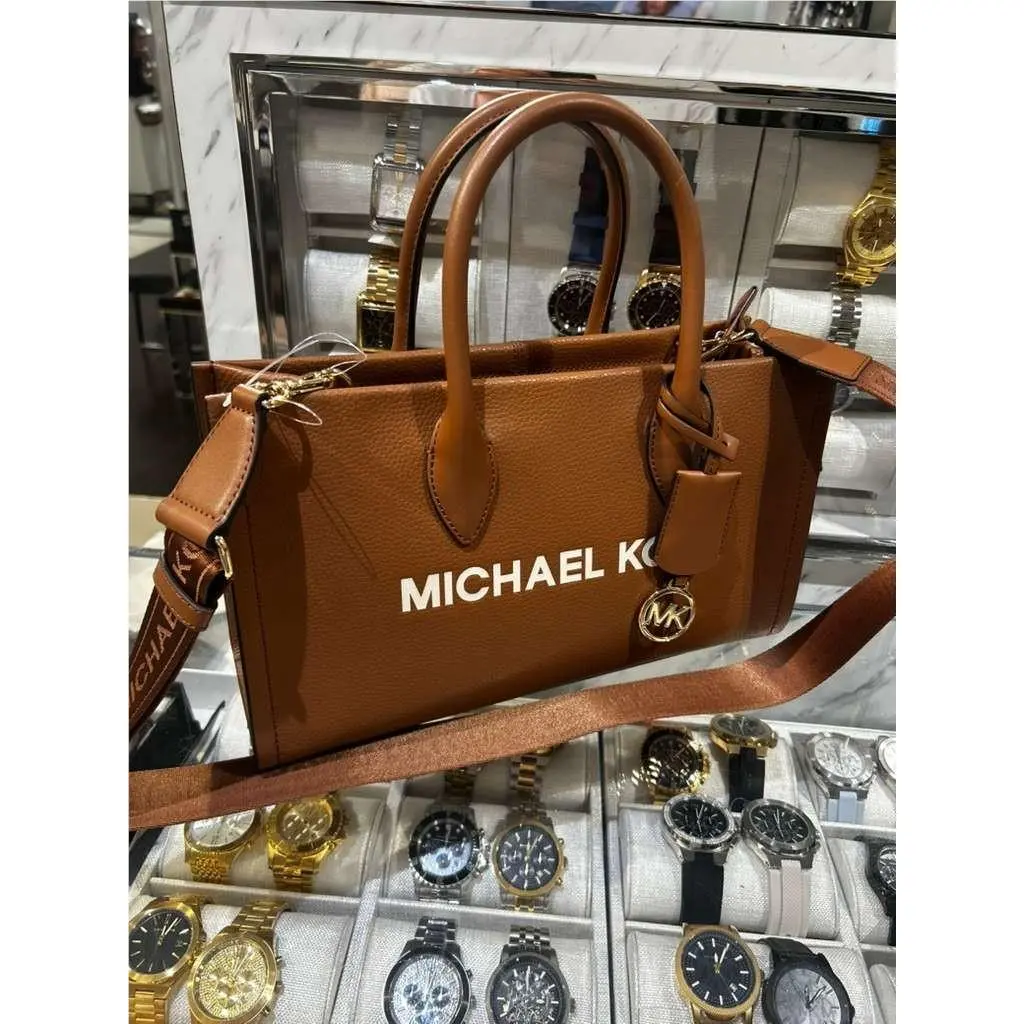 Mirella Lady Medium Crossbody Leather Satchel Shoulder Bag Handbag LUGGAGE by Michael Kors