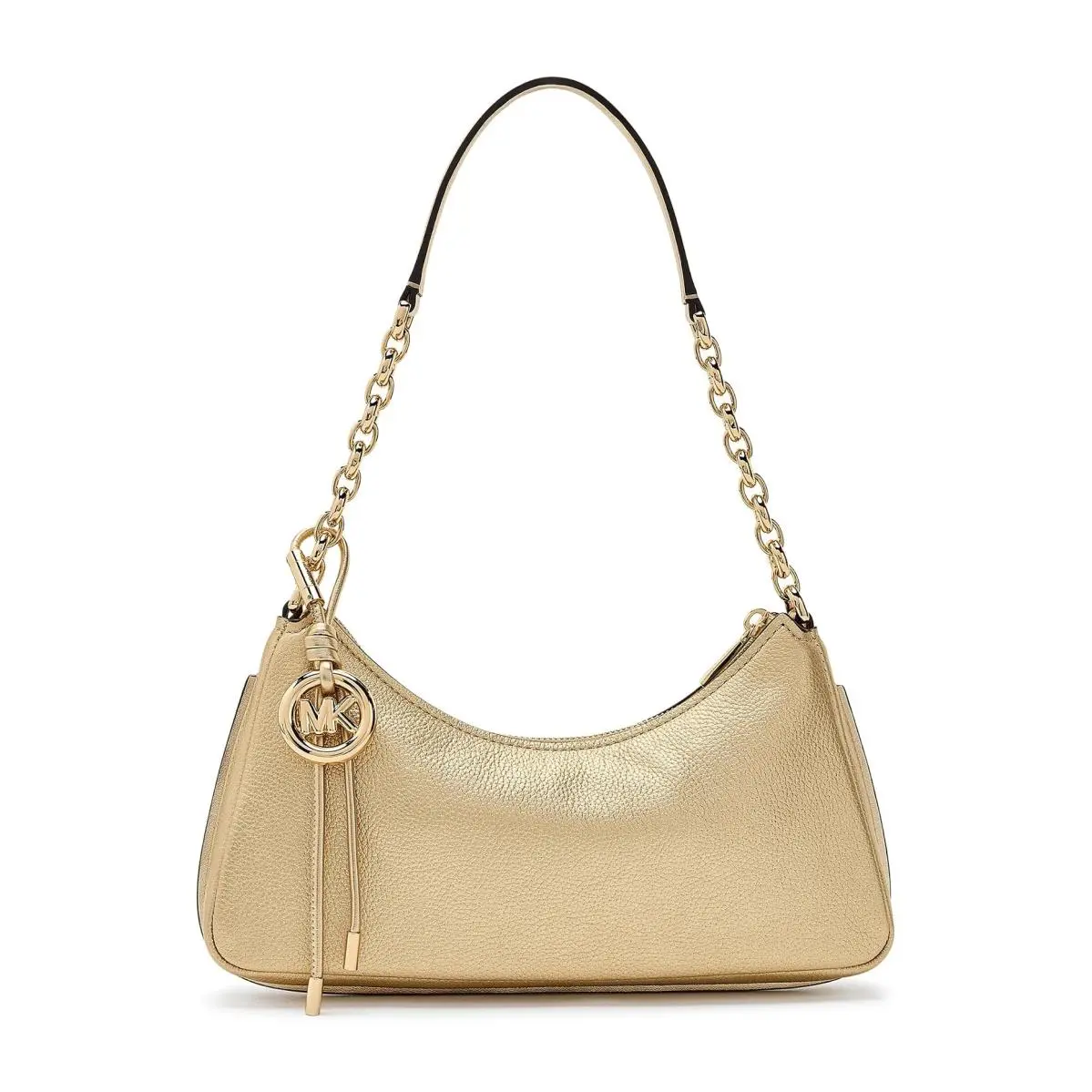 Woman`s Handbags Michael Michael Kors Nolita Medium Chain Pouchette - Pale Gold, Exterior: Multicolor
