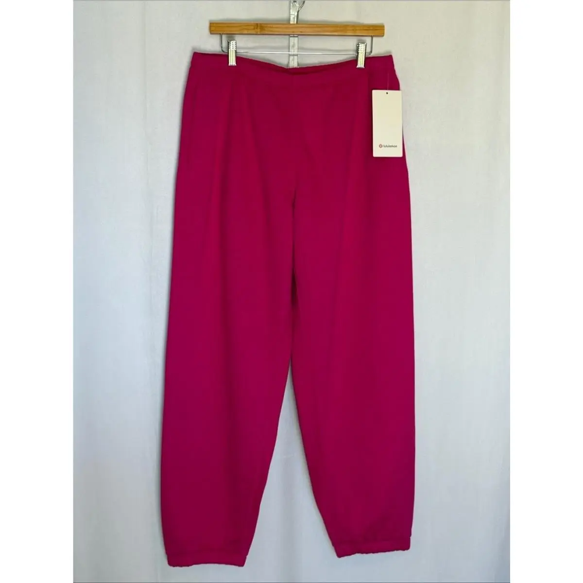 Lululemon Women Steady State Super Soft Jogger Size L Pink Flare Baggy Cozy