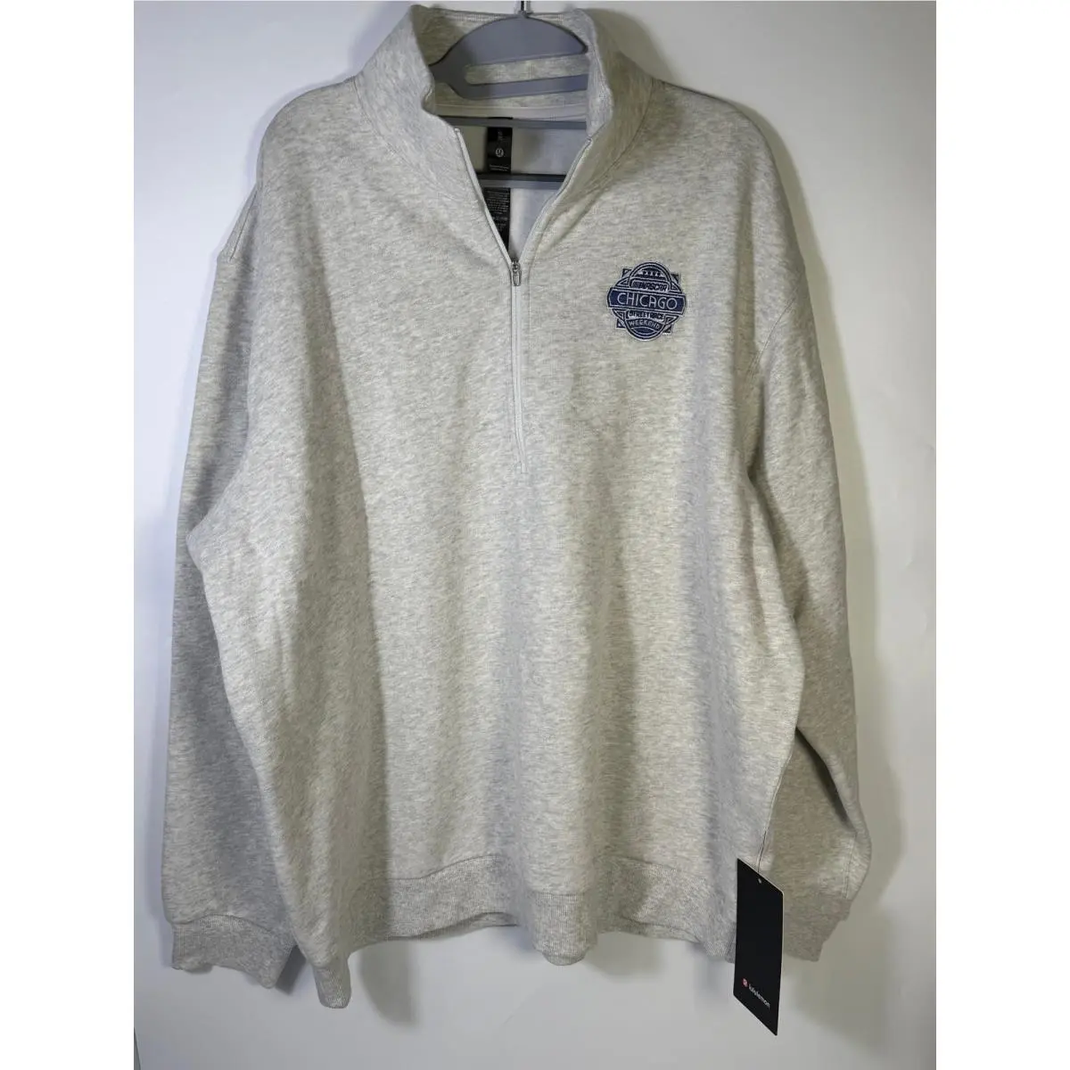 Lululemon Steady State Half Zip Sweatshirt Chicago Weekend Gray XL Oversized