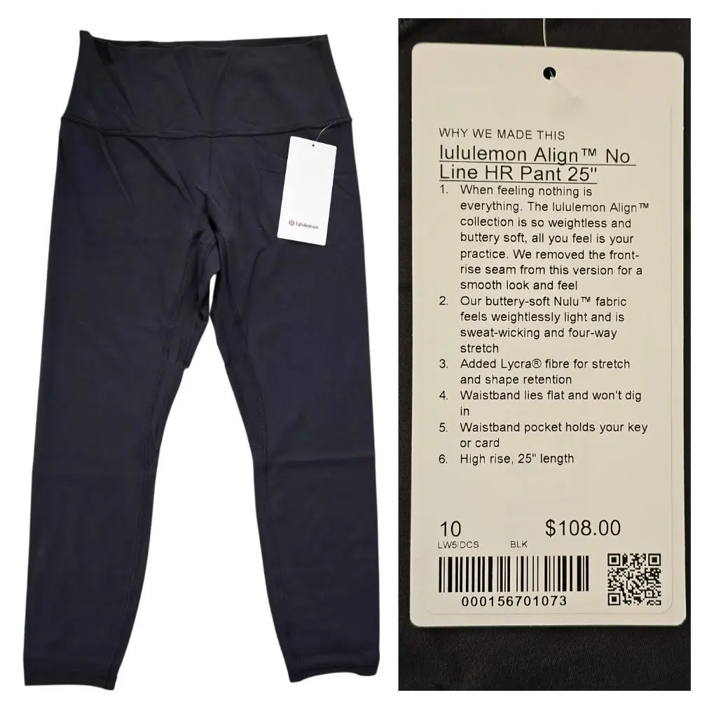 Lululemon Align No Line™ High-rise Pant 25 Size 10 Color Black
