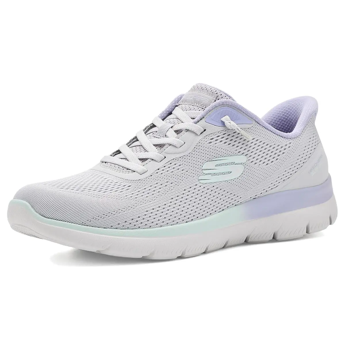 Woman`s Shoes  Summits-sweet Skies Hands Free Slip-ins Grey by Skechers