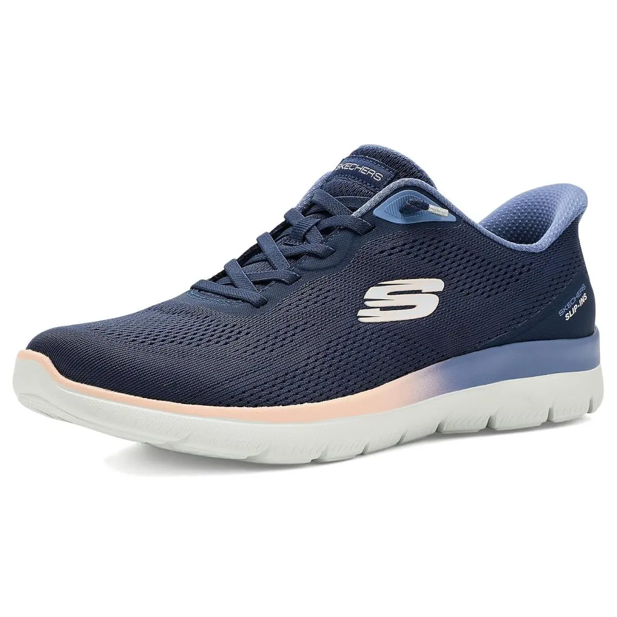 Woman`s Shoes  Summits-sweet Skies Hands Free Slip-ins Navy by Skechers