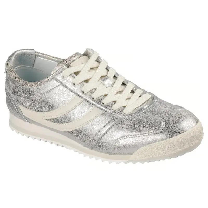 Womens Skechers Topnotch Shimmer Chic Silver Duraleather Shoes