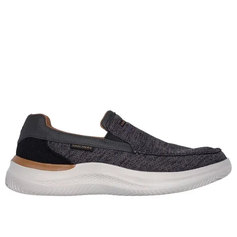 Men`s Relaxed Fit Hastings Marco Shoes - Grey/black by Skechers
