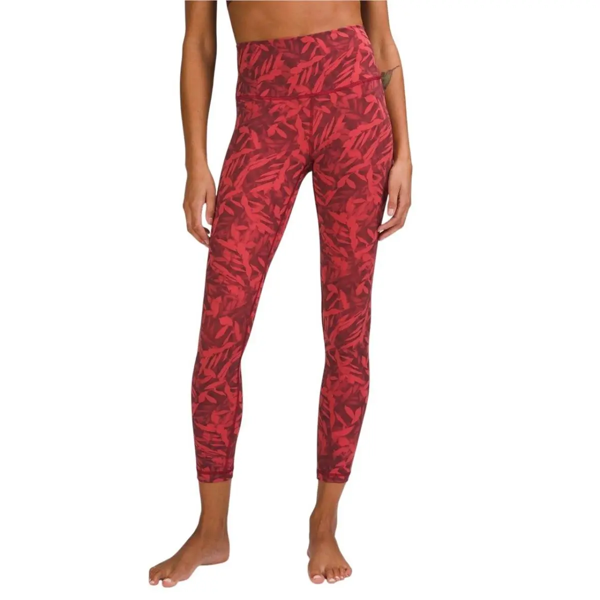 Lululemon Wunder Under High-rise Tight 25 Luxtreme Spray Leaf Red Size 2